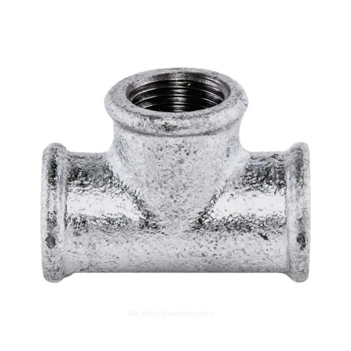 Тройник прямой чугун оц Ду 20 (3/4") ВР/ВР Fittex