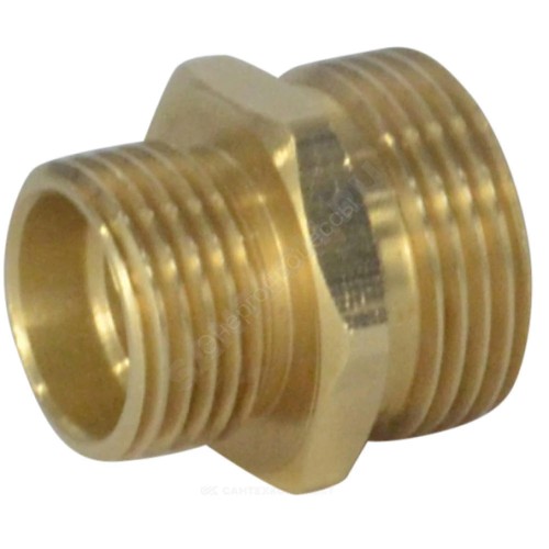 Ниппель латунь переходной Ду 20х15 (3/4"х1/2") НР
