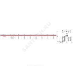 Кран шаровой латунь R285 Ду 25х40 Ру35 ВР/фл бабочка красная с выводом для насоса Giacomini R285Y001