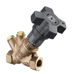 Клапан балансировочный ручной бронза Hydrocontrol VTR Ду 32 Rp1 1/4" Ру25 ВР Kvs=19.45м3/ч с измерительными ниппелями Oventrop 1060110