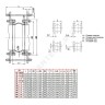 Компенсатор резиновый антивибрационный EPDM DI7251 Ду 250 Ру25 фл L=240мм Tecofi DI7251N-0250 сжатие/растяжение 30 мм/14 мм в комплекте с ограничителями хода