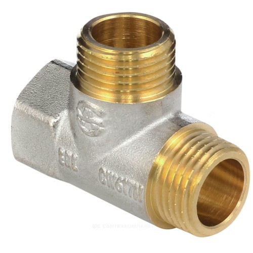 Тройник латунь никель Ду 20 (3/4") ВР/НР/НР Aquasfera 9035-02