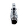 Кран шаровой латунный бытовой хром угловой 1041 G1/2" Ру10 НР бабочка без отражателя Aquasfera 1041-01