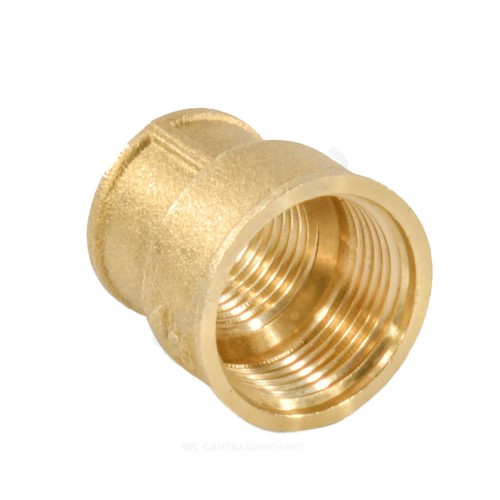 Муфта латунь переходная Ду 40х32 (1 1/2"х1 1/4") ВР/ВР VALFEX VF.240.L.112.114