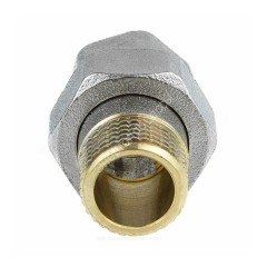 Соединитель латунь никель американка Ду 32 (1 1/4") прямой ВР/НР 9013 ГОСТ 32585-2013 Aquasfera 9013-04
