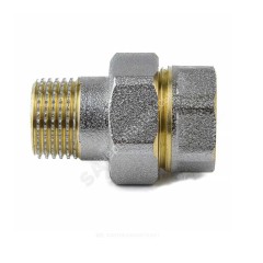 Соединитель латунь никель американка Ду 32 (1 1/4") прямой ВР/НР 9013 ГОСТ 32585-2013 Aquasfera 9013-04