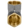 Угольник латунь никель Ду 32 (1 1/4") ВР/ВР 9001 ГОСТ 32585-2013 Aquasfera 9001-04