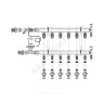 Узел коллекторный этажный латунь Ду 32 для учёта расхода ТЭ GE553-B3(D2) 1" 7 вых 1/2" Giacomini GE553Y447