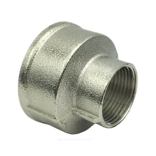 Муфта латунь никель переходная Ду 20х15 (3/4"х1/2") ВР/ВР SantechSystems