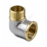 Угольник латунь никель Ду 15 (1/2") ВР/НР 9002 ГОСТ 32585-2013 Aquasfera 9002-01