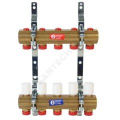 Группа коллекторная латунь 1" ВР/ВР 6 вых 3/4" НР под евроконус R553D Giacomini R553ZY046