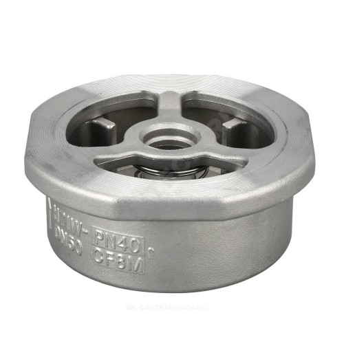 Клапан обратный нерж осевой Ду 125 Ру40 Тмакс=180 оС межфл диск нерж Benarmo