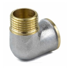 Угольник латунь никель Ду 25 (1") ВР/НР 9002 ГОСТ 32585-2013 Aquasfera 9002-03
