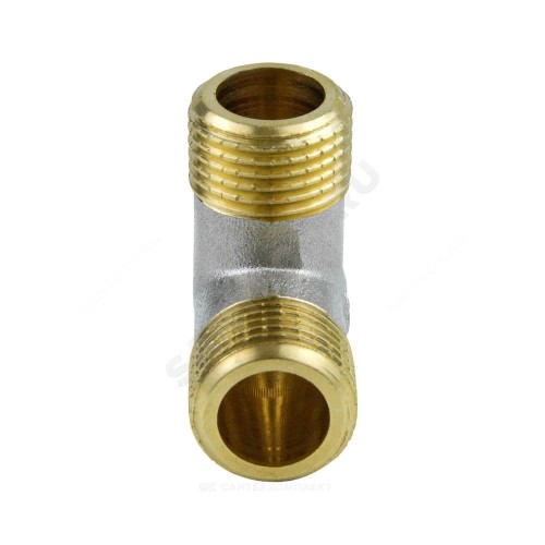 Угольник латунь никель Ду 15 (1/2") НР/НР 9003 ГОСТ 32585-2013 Aquasfera 9003-01
