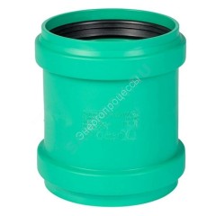 Муфта PP-MD двухраструбная зелёная KG2000 KG2000MM Дн 250 б/нап в/к Ostendorf 777700