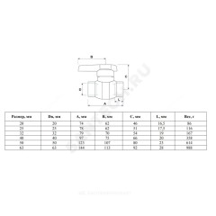 Кран шаровой PP-R серый Дн 25 внутренняя пайка OPTIMA VALFEX VALF 10145025Г