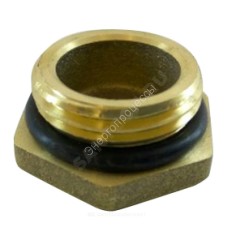 Заглушка латунь 1/2" НР с резиновым кольцом Апогей 330003