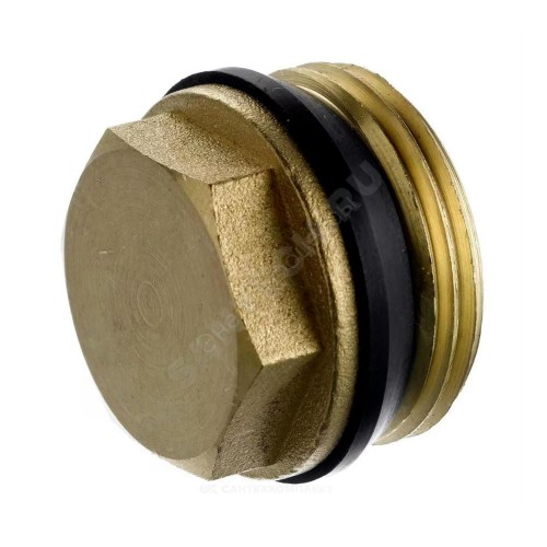 Заглушка латунь 3/4" НР для коллектора Апогей 330004