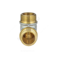 Угольник латунь никель реборда Ду 20 (3/4") НР/НР 9005 ГОСТ 32585-2013 Aquasfera 9005-02