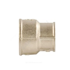 Муфта латунь никель переходная Ду 40х32 (1 1/2"х1 1/4") ВР/ВР VALFEX VF.240.N.112.114