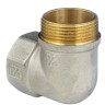 Угольник латунь никель реборда Ду 20 (3/4") ВР/НР 9006 ГОСТ 32585-2013 Aquasfera 9006-02