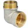 Угольник латунь никель реборда Ду 25 (1") ВР/НР 9006 ГОСТ 32585-2013 Aquasfera 9006-03