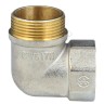 Угольник латунь никель реборда Ду 25 (1") ВР/НР 9006 ГОСТ 32585-2013 Aquasfera 9006-03