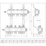 Группа коллекторная латунь 1" ВР/ВР 2 вых 3/4" НР под евроконус FHF-set Danfoss 088U0702