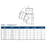 Тройник PP-MD бесшумный светло-серый Skolan dB SKEA Дн 110х110х67гр (DN100х100) б/нап в/к Ostendorf 335300