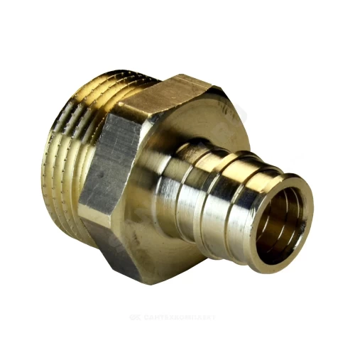 Муфта для PE-X труб радиальная латунь Дн 25х3/4" НР РОС