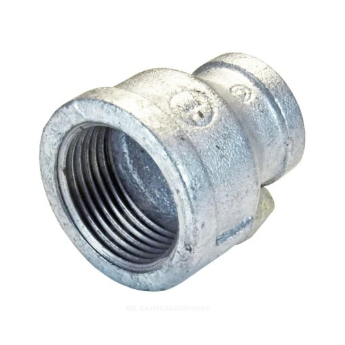 Муфта переходная чугун оц Ду 40х15 (1 1/2"х1/2") ВР Fittex PLUS