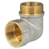 Угольник латунь никель реборда Ду 40 (1 1/2") ВР/НР 9006 ГОСТ 32585-2013 Aquasfera 9006-05