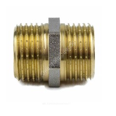 Ниппель латунь никель Ду 15 (1/2") НР 9022 ГОСТ 32585-2013 Aquasfera 9022-01