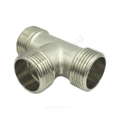 Тройник латунь никель Ду 20 (3/4") НР/НР/НР SantechSystems