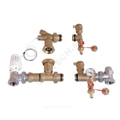 Комплект арматуры для коллекторной группы R553D/R553F латунь R557K Giacomini R557KY003