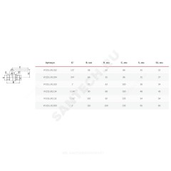 Кран шаровой латунь 11Б27фт1М Ду 40 Ру25 ВР/НР полнопроходной рычаг красный VALFEX VF.215.LR1.112