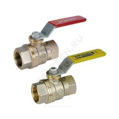 Кран шаровой латунь никель газ R950 Ду 50 Ру12 ВР полнопроходной рычаг шар DADO Giacomini R950X008