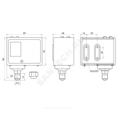 Реле давления РД-2Р 0.1-1.0МПа G1/4" IP44 110C Росма 00000004008