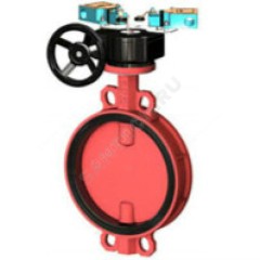 Затвор дисковый поворотный чугун VPI4448R2C-08EP Ду 125 Ру16 межфл с редуктором диск чугун манжета EPDM с концевыми выключателями Tecofi VPI4448R2C-08EP0125