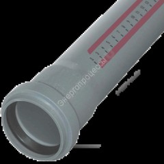 Труба PP-H с раструбом серая HT HTEM Дн 75х1,9 б/нап L=2,0м в/к Ostendorf 113060