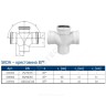 Крестовина PP-MD 1-плоскостная бесшумная светло-серая Skolan dB SKDA Дн 110х110х110х87гр (DN100) б/нап в/к Ostendorf 335900