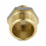 Ниппель латунь никель переходной Ду 40х20 (1 1/2"х3/4") НР 9023 ГОСТ 32585-2013 Aquasfera 9023-09