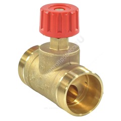 Клапан запорный ручной латунь CDT Ду 50 G2 1/4" A Ру16 НР Kvs=16м3/ч без ниппелей Danfoss 003Z7702
