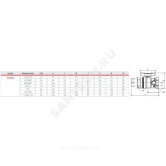 Кран шаровой латунь со спускником R259DS хром Ду 25х32 Ру35 ВР/"американка" 1"x1 1/4" бабочка красная переходной со спускником Giacomini R259SX008