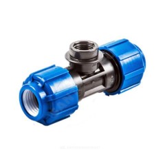 Тройник компрессионный ПЭ Дн 50х1 1/4"х50 ВР ТПК-АКВА 52511450