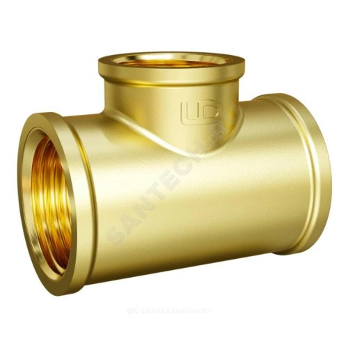 Тройник латунь переходной Ду 20х15х20 (3/4"х1/2"х3/4") ВР LD LD.65.523.20x15x20