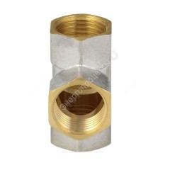 Крест латунь никель Ду 15 (1/2") ВР/ВР 9011 ГОСТ 32585-2013 Aquasfera 9011-01