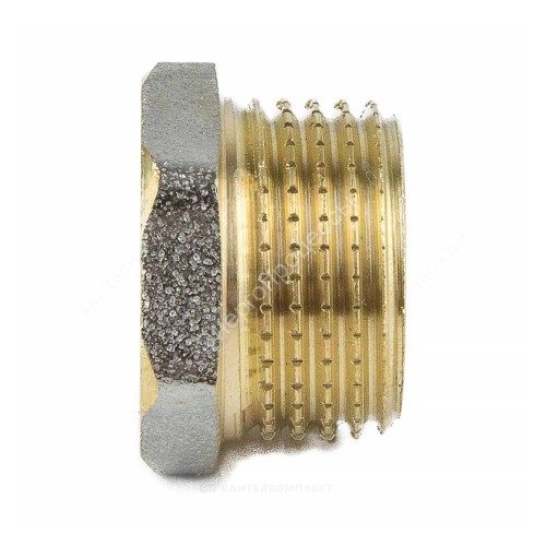 Футорка латунь никель Ду 15х10 (1/2"х3/8") НР/ВР 9024 ГОСТ 32585-2013 Aquasfera 9024-01