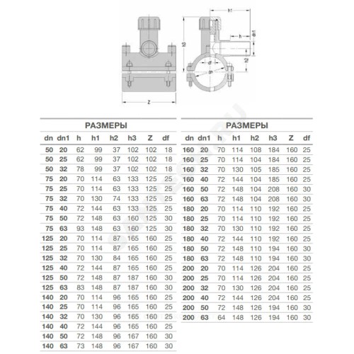Седелка электросварная ПЭ100 Дн 90х63 Ру16 SDR11 с фрезой EUROSTANDARD 2130169063