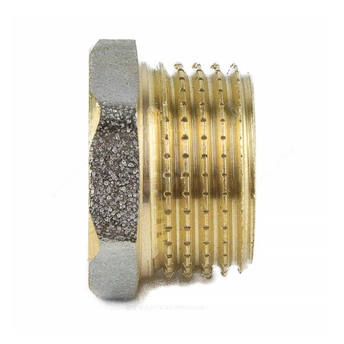 Футорка латунь никель Ду 20х15 (3/4"х1/2") НР/ВР 9024 ГОСТ 32585-2013 Aquasfera 9024-02